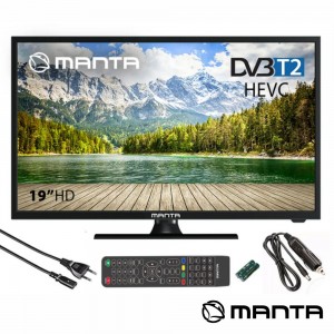 TV LED 19" HD HDMI USB COLUNAS 2X8W 220V/12V MANTA