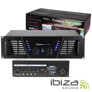 Ibiza Amplificador Áudio 19" 2X800W Preto - AMP1000(I)