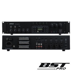 BSTPRO Amplificador Pa Phantom 120w 4 Zonas Usb/sd/am/fm