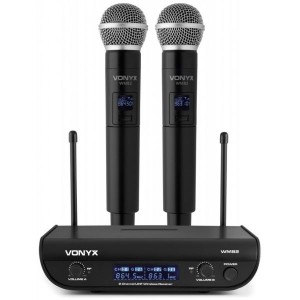 Vonyx Central 2 Microfones Mão Uhf 2 Canais S/ Fios (WM82) - 179.212