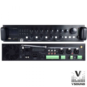 Vsound Amplificador PA 12/230V 3 Entradas 360W Mp3/USB/SD/BT
