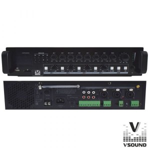 Vsound Amplificador PA 12/230V 3 Entradas 60W Mp3/USB/SD/BT VSPA60UZ