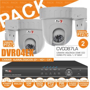 Pack De Vigilância 2 Câmaras Cvc087la + Dvr04ek CCTV16